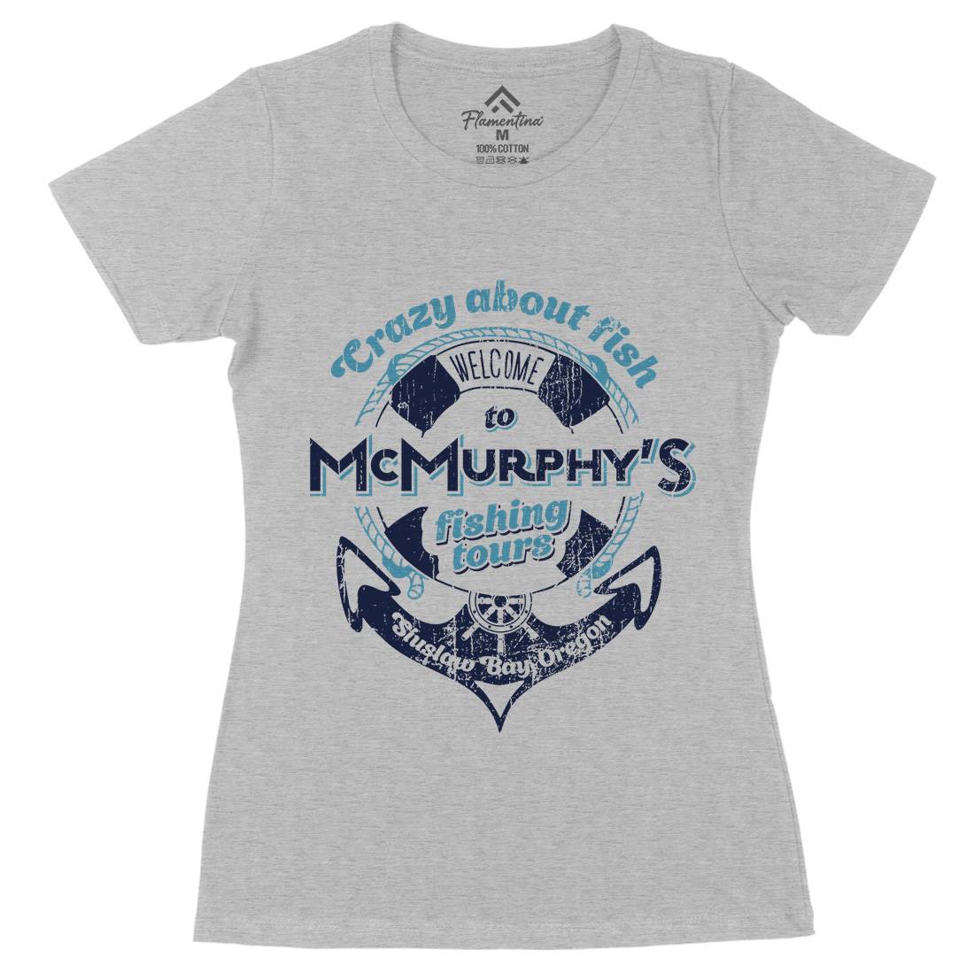 Mcmurphy Fishing Womens Organic Crew Neck T-Shirt Sport D299
