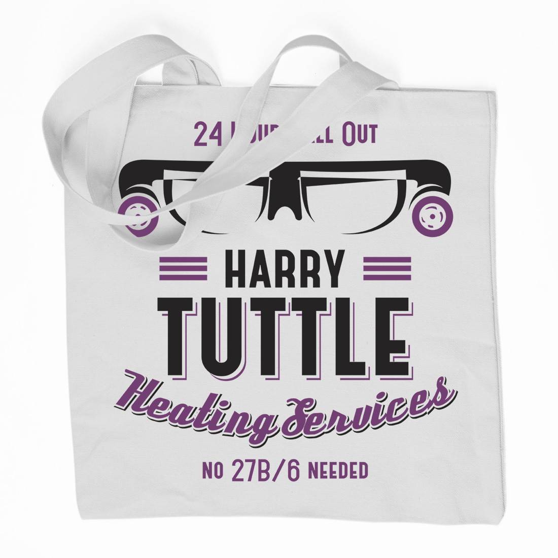 Tuttle Heating Services Organic Premium Cotton Tote Bag Work D301