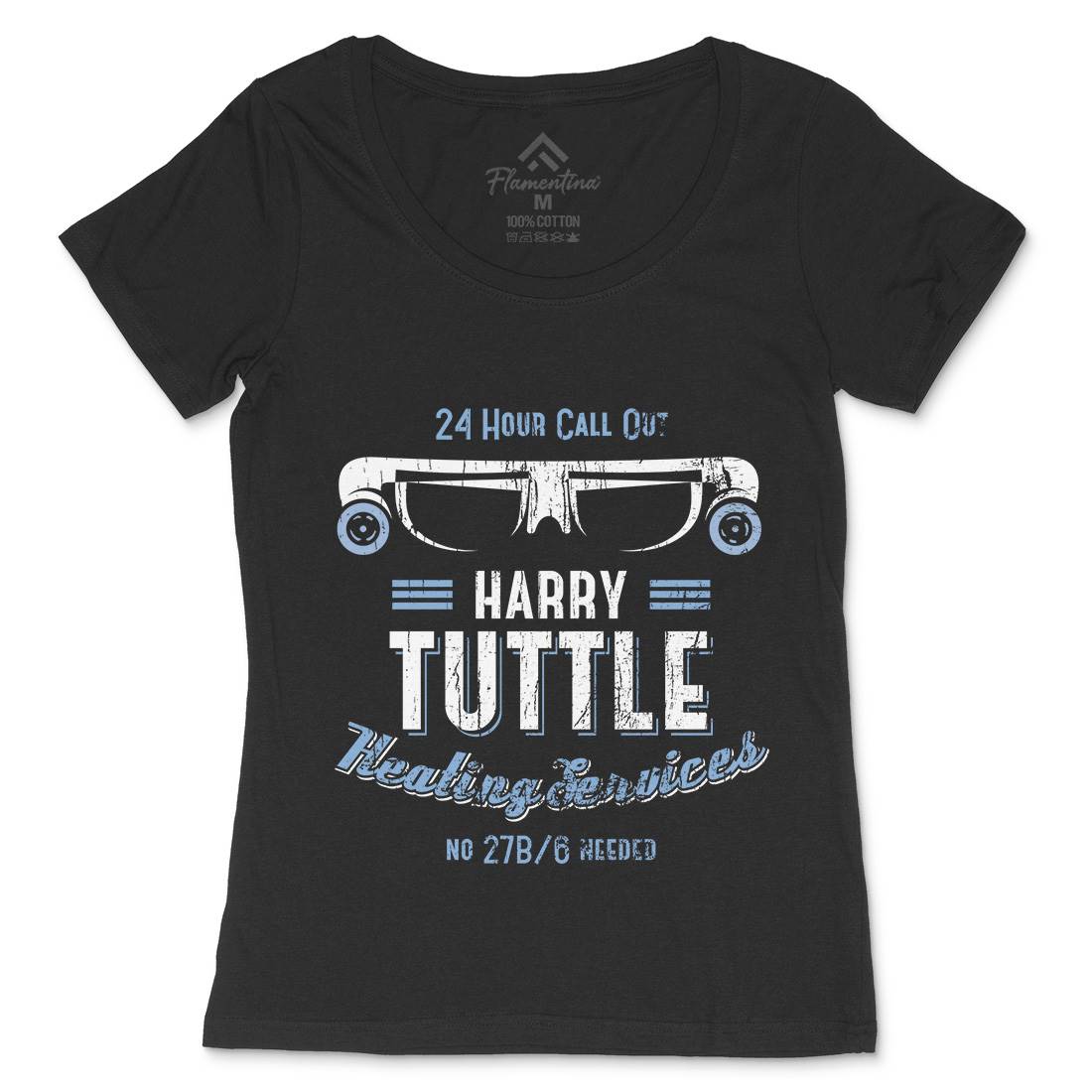 Tuttle Heating Services Womens Scoop Neck T-Shirt Work D301