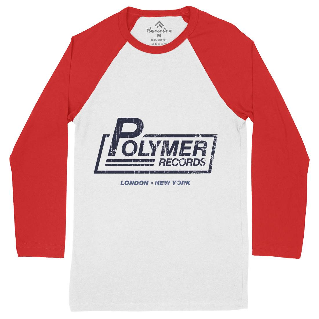 Polymer Mens Long Sleeve Baseball T-Shirt Music D302