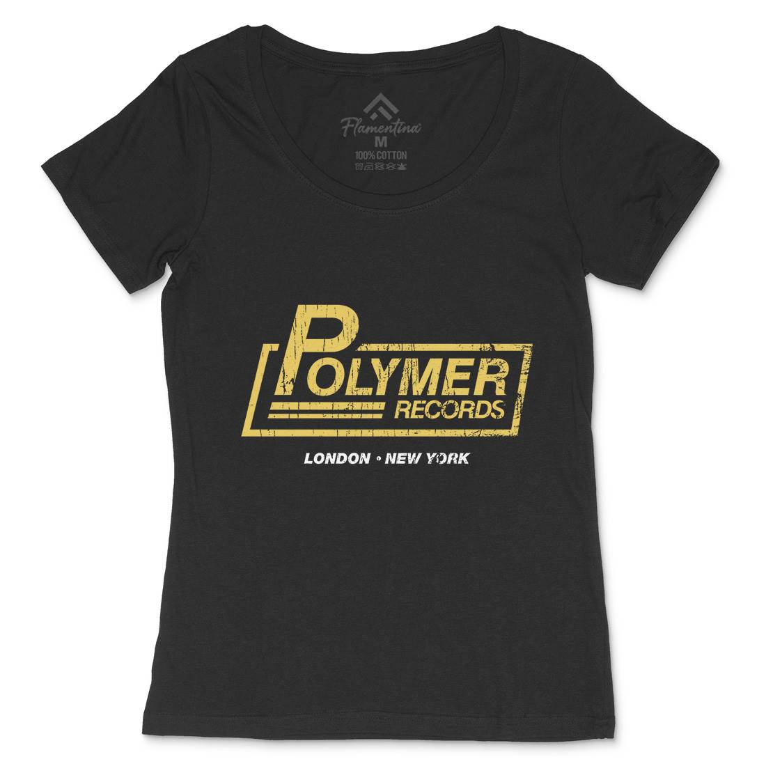 Polymer Womens Scoop Neck T-Shirt Music D302
