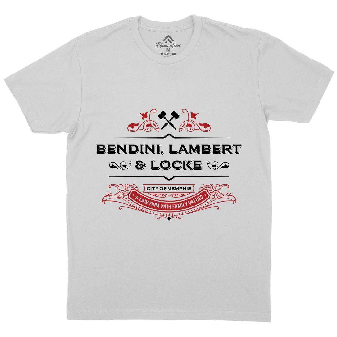 Bendini Lambert And Locke Mens Crew Neck T-Shirt Work D303