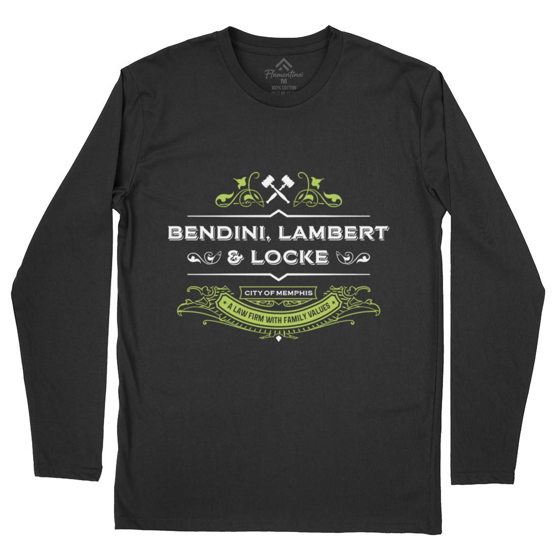 Bendini Lambert And Locke Mens Long Sleeve T-Shirt Work D303