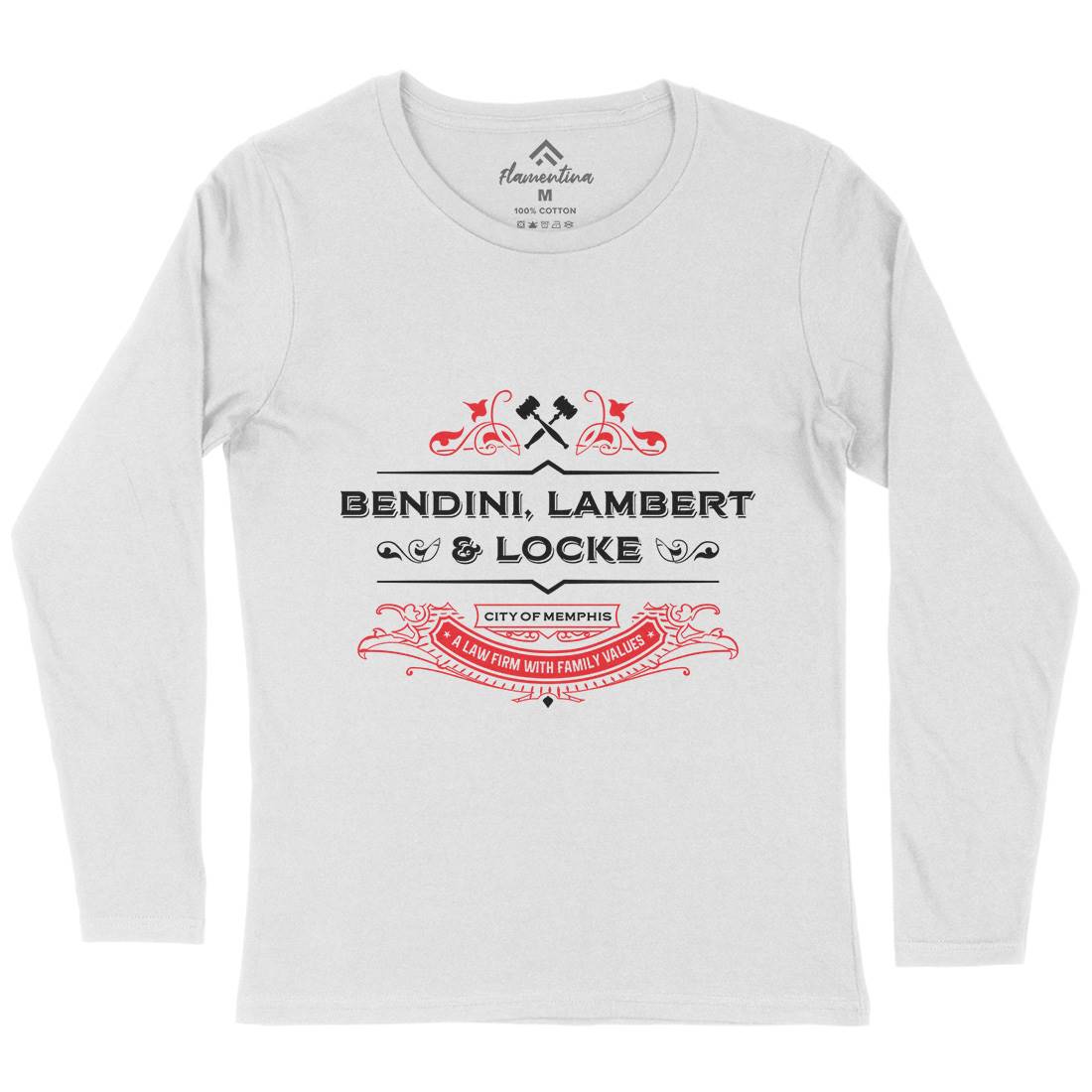 Bendini Lambert And Locke Womens Long Sleeve T-Shirt Work D303