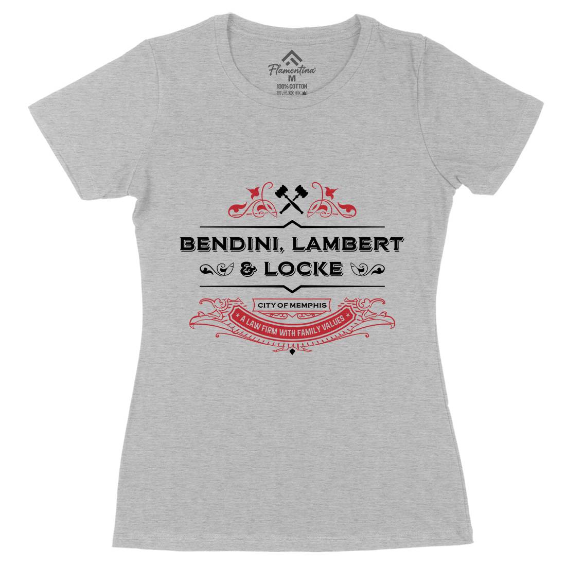 Bendini Lambert And Locke Womens Organic Crew Neck T-Shirt Work D303