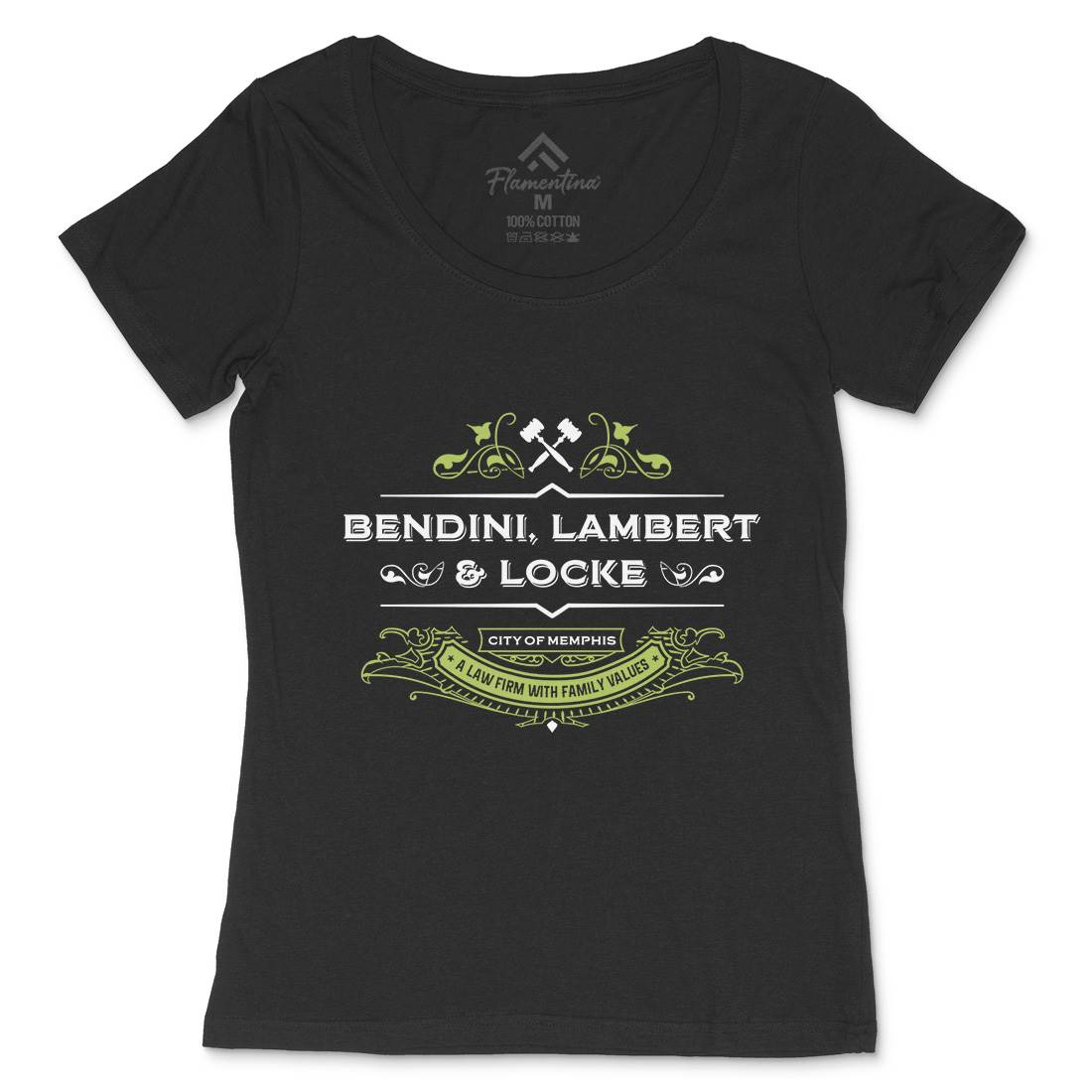 Bendini Lambert And Locke Womens Scoop Neck T-Shirt Work D303