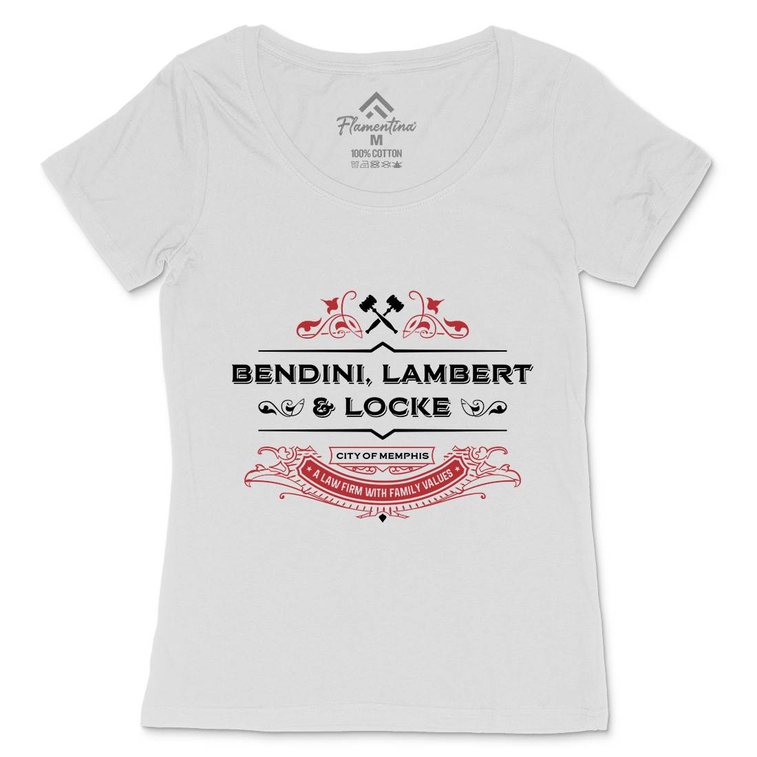 Bendini Lambert And Locke Womens Scoop Neck T-Shirt Work D303