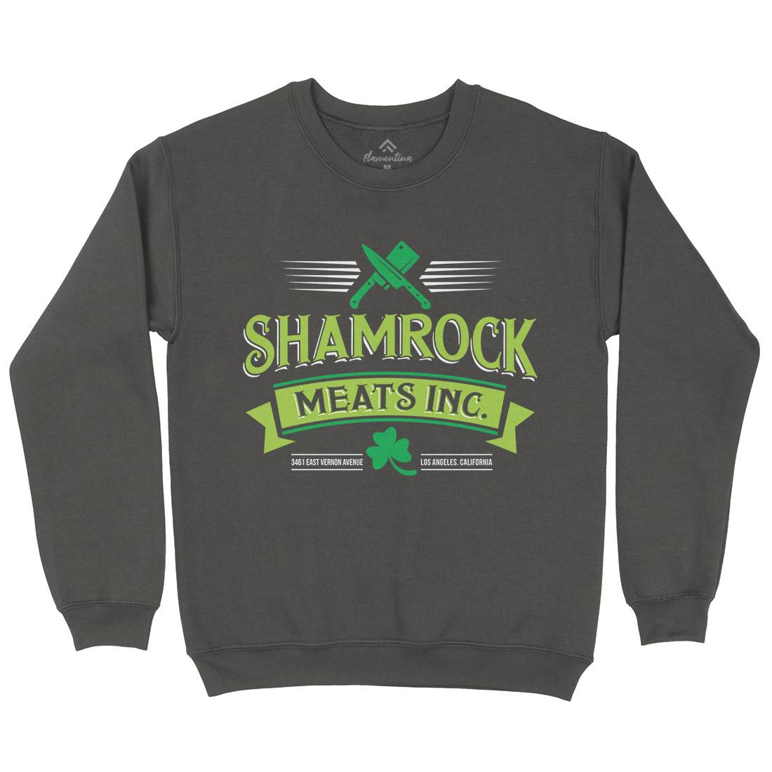 Shamrock Meat Inc Mens Crew Neck Sweatshirt Food D305