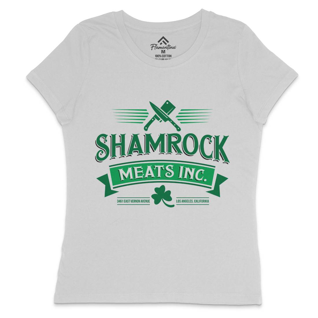 Shamrock Meat Inc Womens Crew Neck T-Shirt Food D305