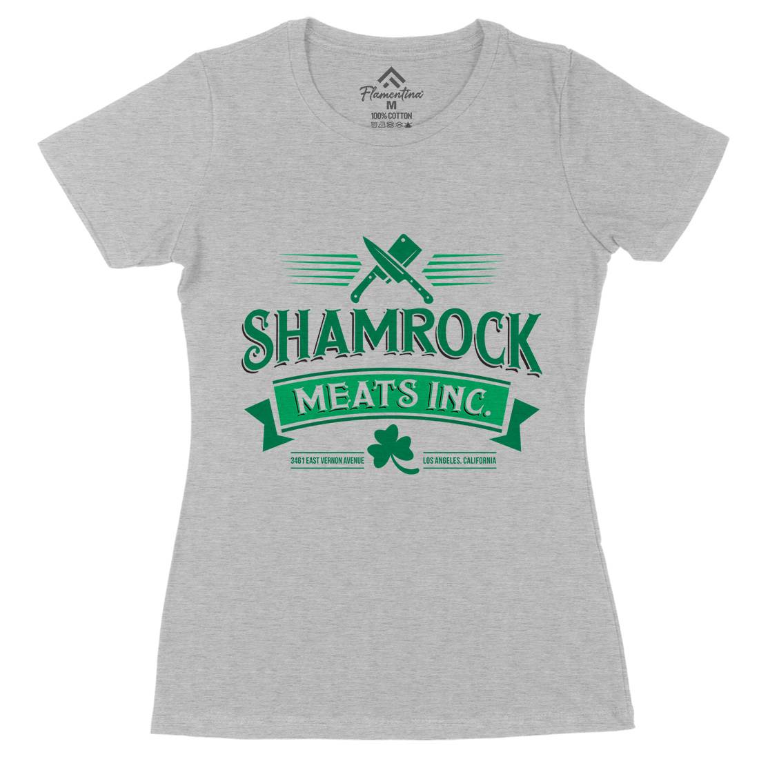 Shamrock Meat Inc Womens Organic Crew Neck T-Shirt Food D305