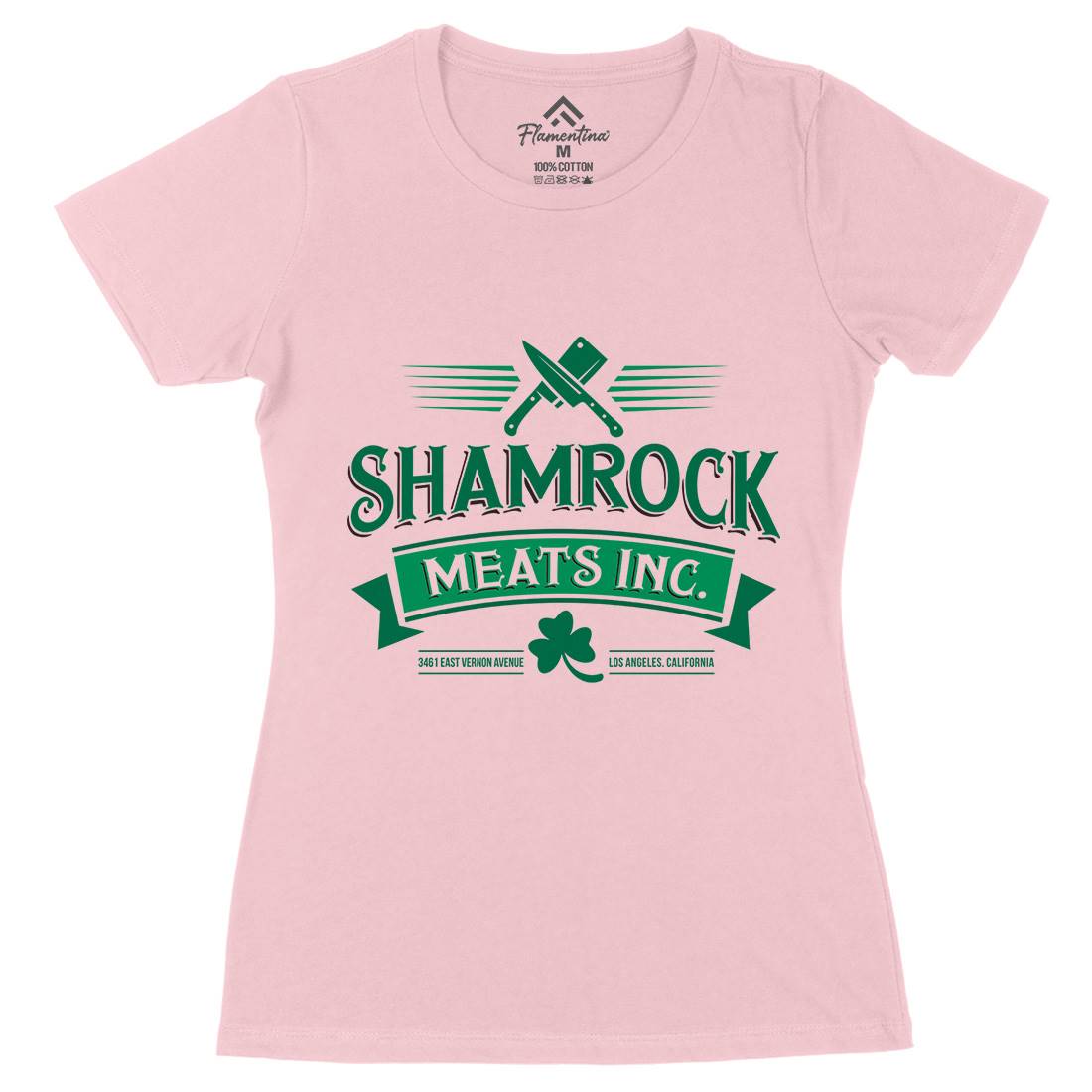 Shamrock Meat Inc Womens Organic Crew Neck T-Shirt Food D305
