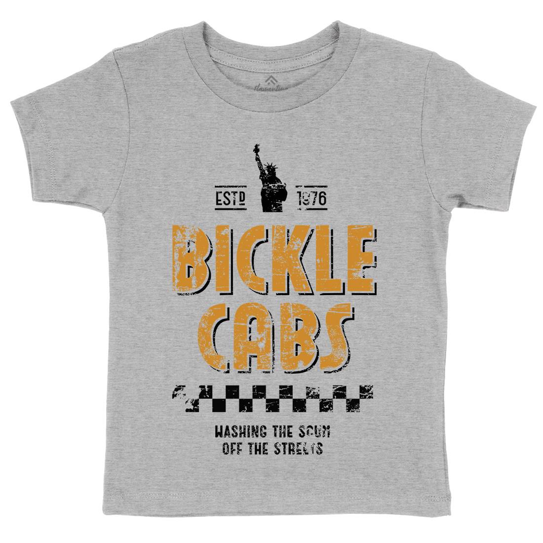 Bickle Cabs Kids Organic Crew Neck T-Shirt Retro D306