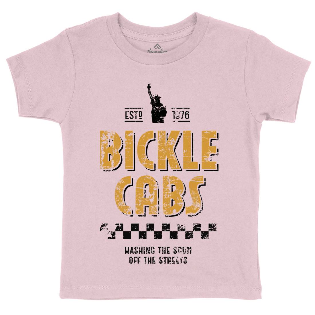 Bickle Cabs Kids Organic Crew Neck T-Shirt Retro D306