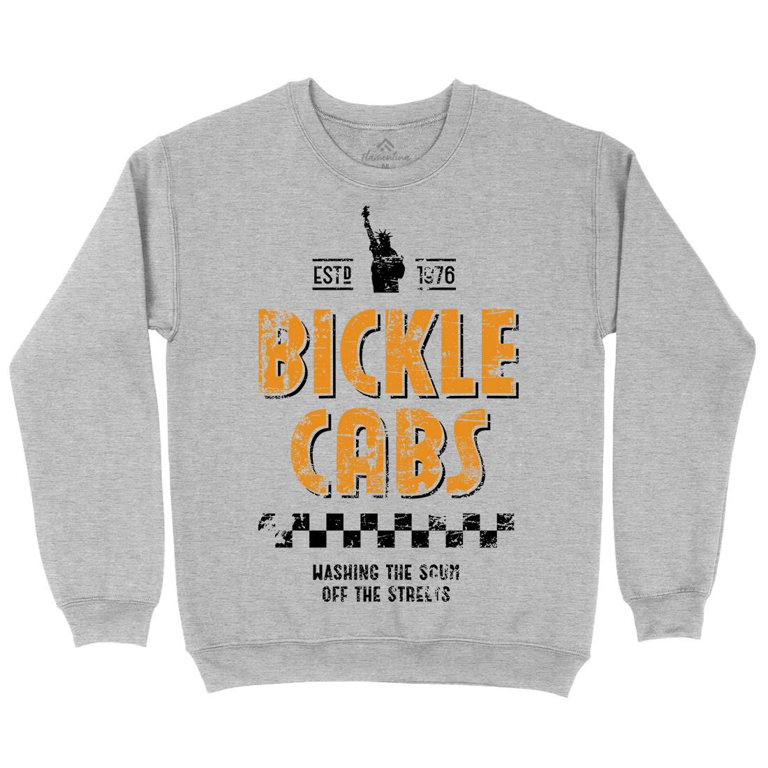 Bickle Cabs Mens Crew Neck Sweatshirt Retro D306