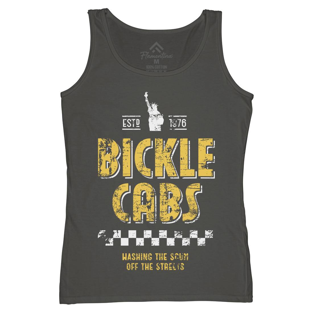 Bickle Cabs Womens Organic Tank Top Vest Retro D306