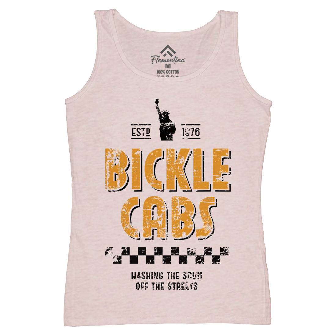 Bickle Cabs Womens Organic Tank Top Vest Retro D306