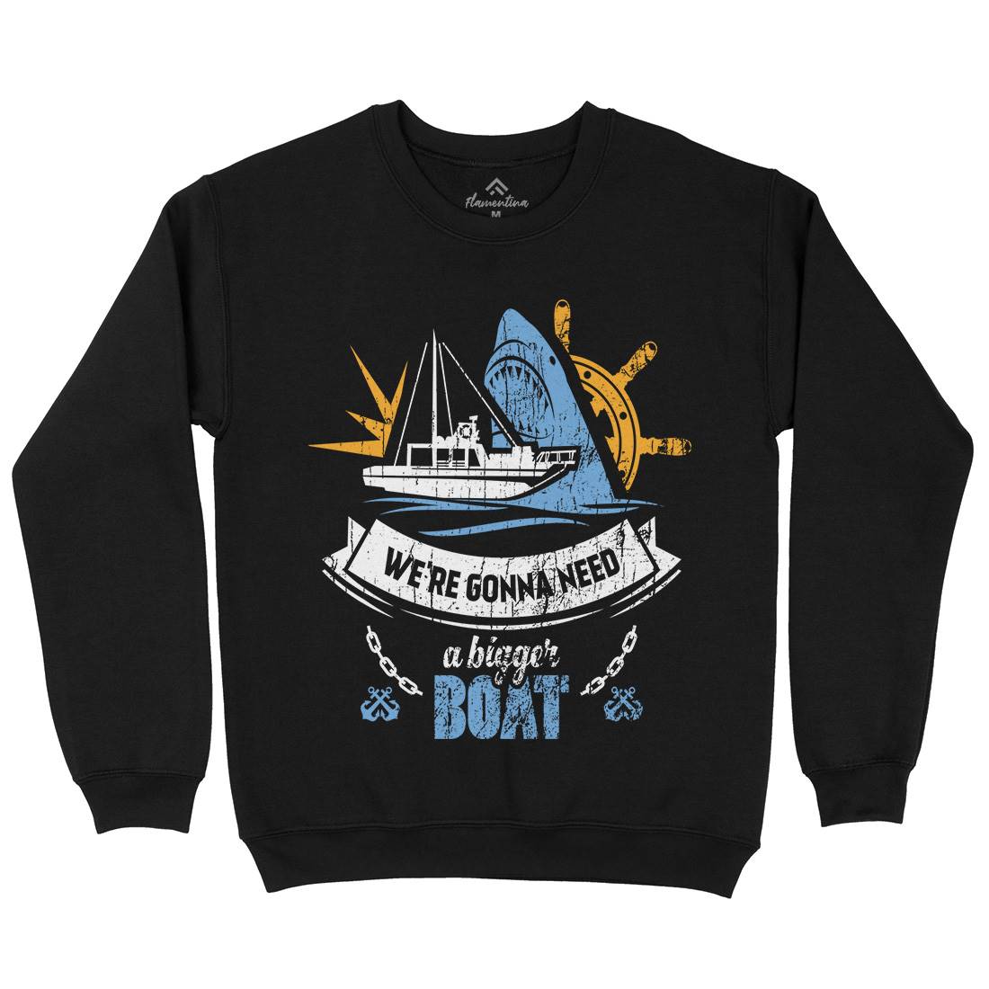 Bigger Boat Kids Crew Neck Sweatshirt Navy D307
