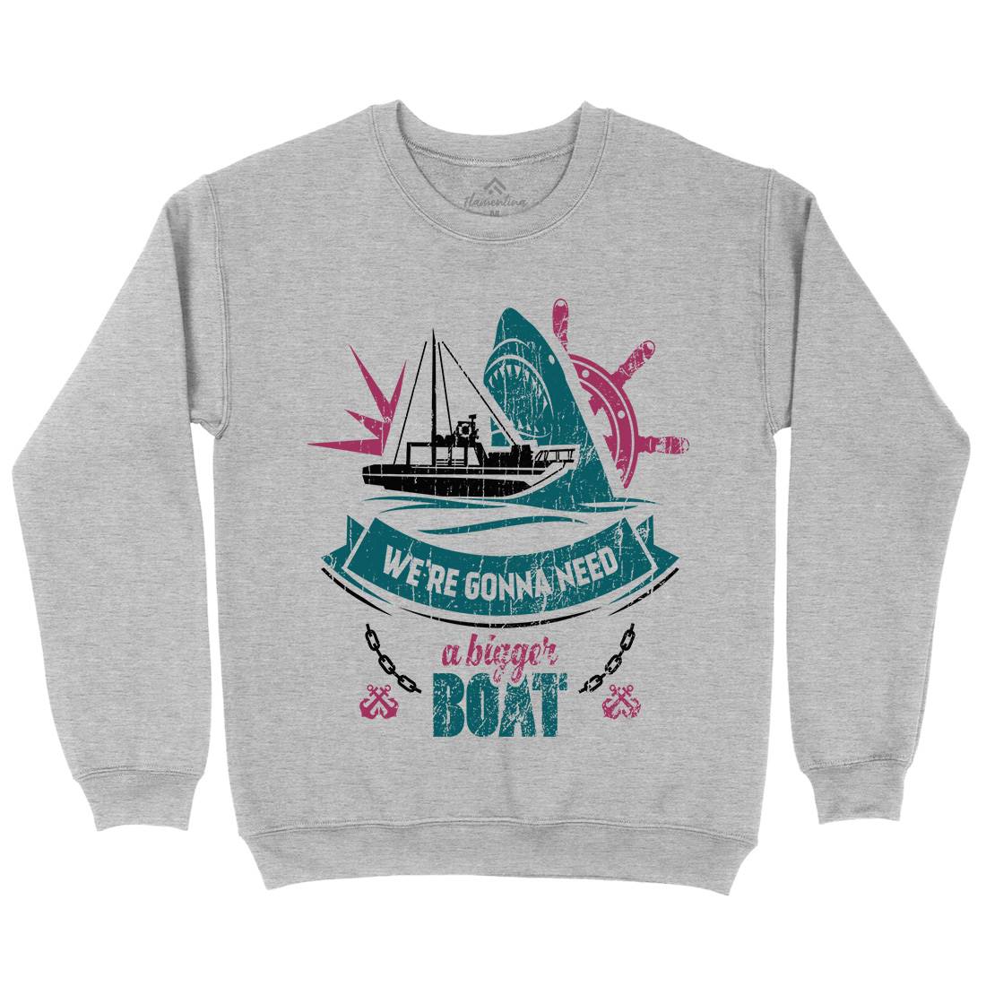 Bigger Boat Kids Crew Neck Sweatshirt Navy D307