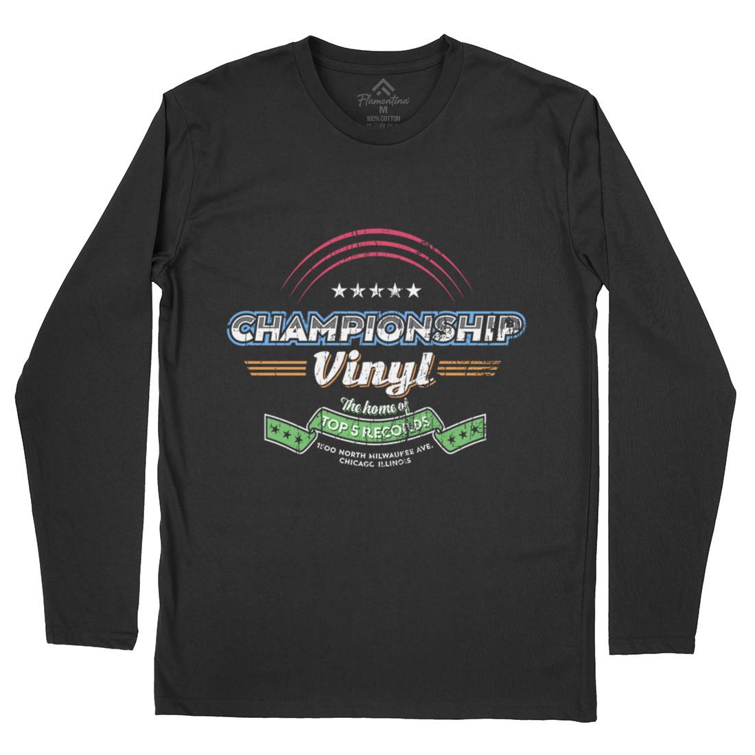 Championship Vinyl Mens Long Sleeve T-Shirt Music D308