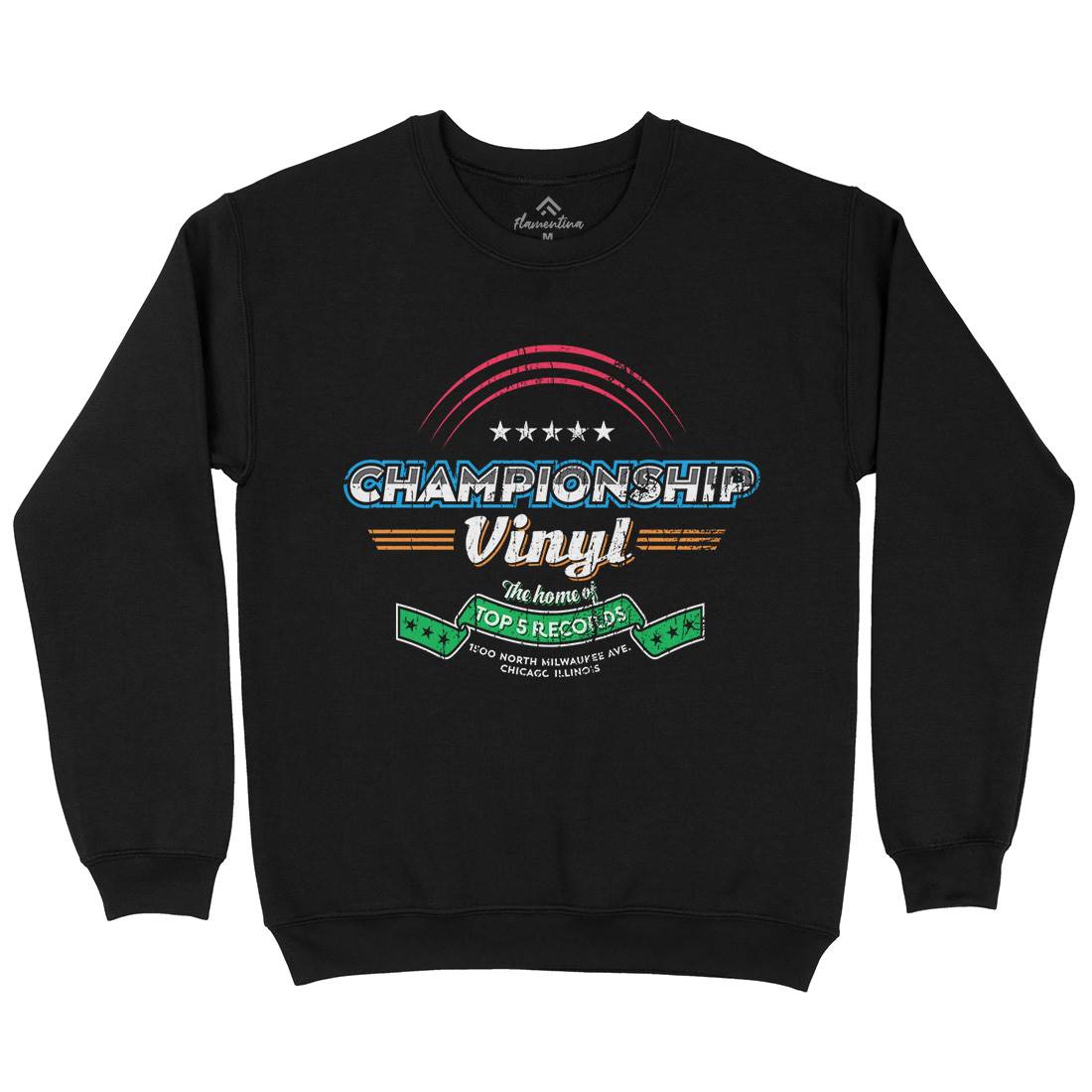 Championship Vinyl Mens Crew Neck Sweatshirt Music D308
