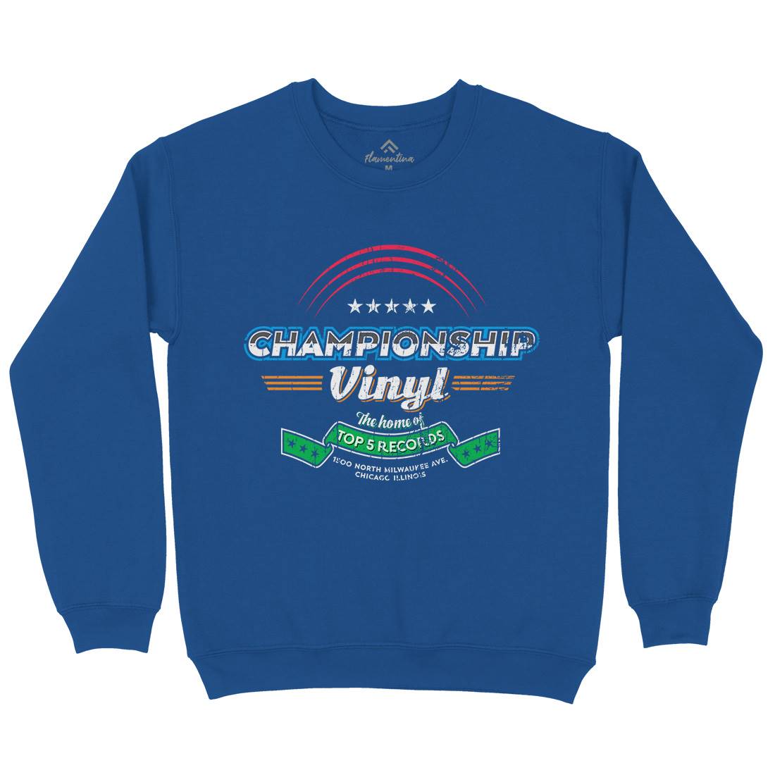 Championship Vinyl Mens Crew Neck Sweatshirt Music D308