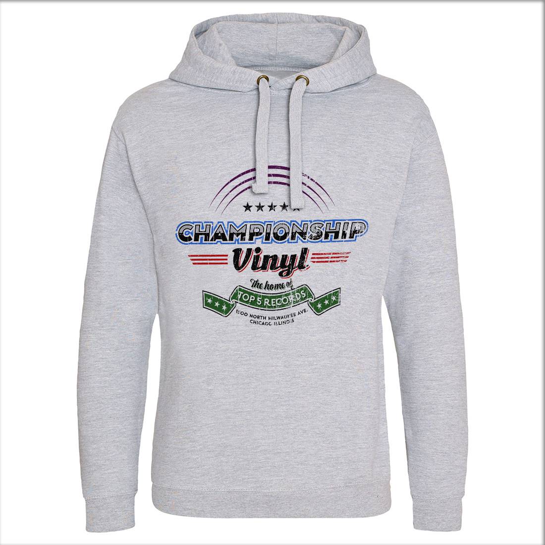 Championship Vinyl Mens Hoodie Without Pocket Music D308