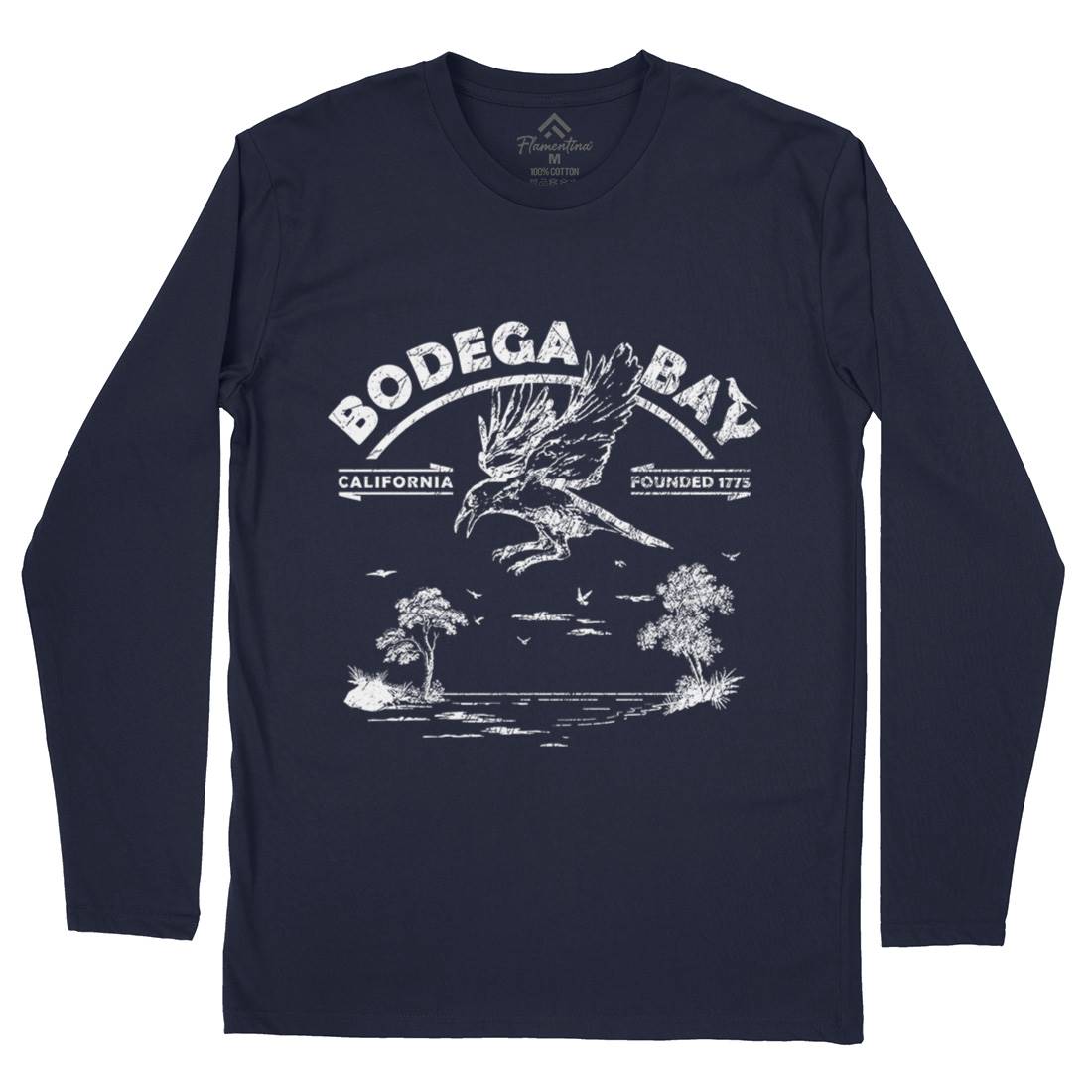 Bodega Bay Mens Long Sleeve T-Shirt Horror D310