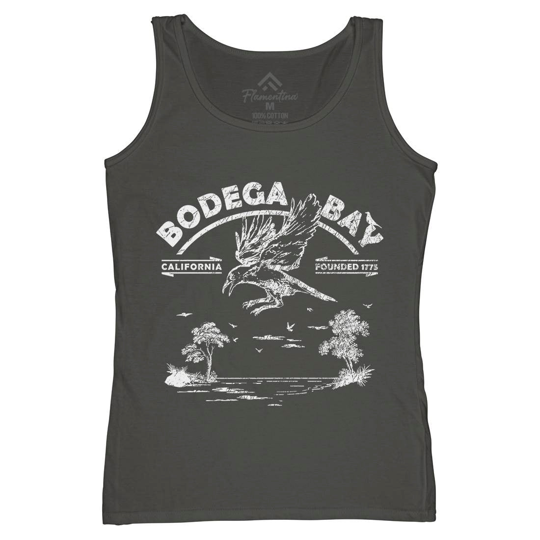 Bodega Bay Womens Organic Tank Top Vest Horror D310
