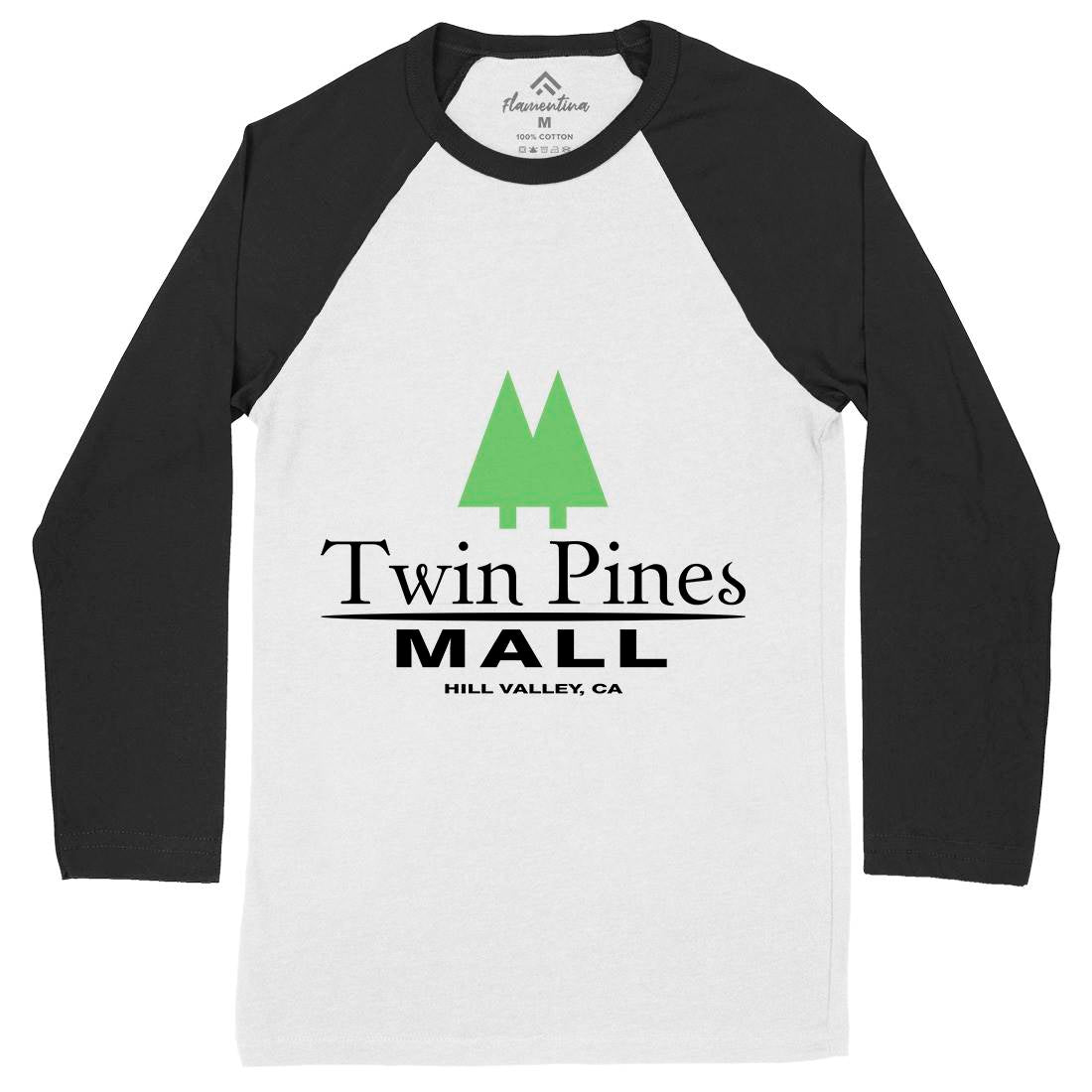 Twin Pines Mall Mens Long Sleeve Baseball T-Shirt Space D311