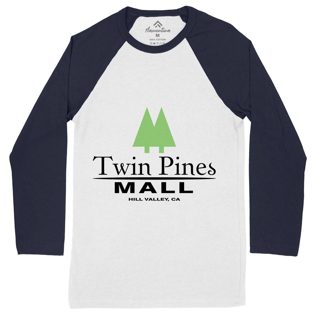 Twin Pines Mall Mens Long Sleeve Baseball T-Shirt Space D311