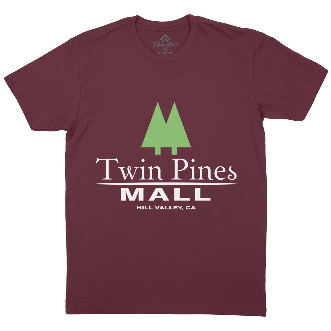 Twin Pines Mall Mens Organic Crew Neck T-Shirt Space D311