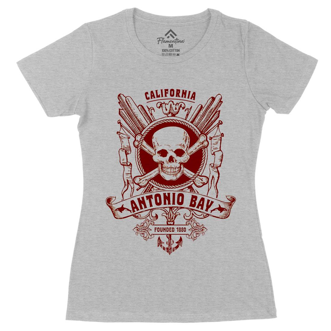 Antonio Bay Womens Organic Crew Neck T-Shirt Horror D312