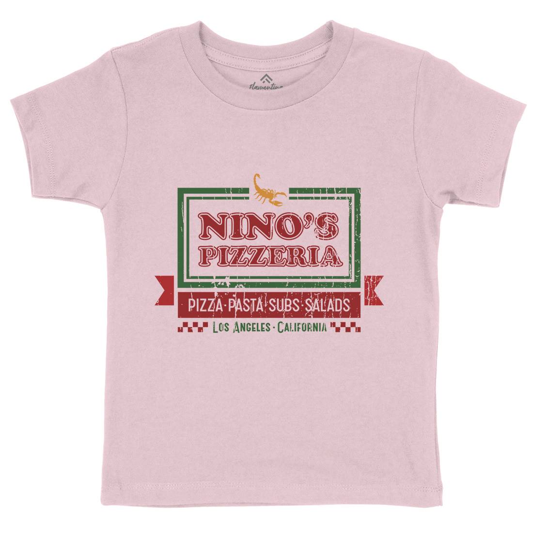 Ninos Pizzeria Kids Organic Crew Neck T-Shirt Food D313