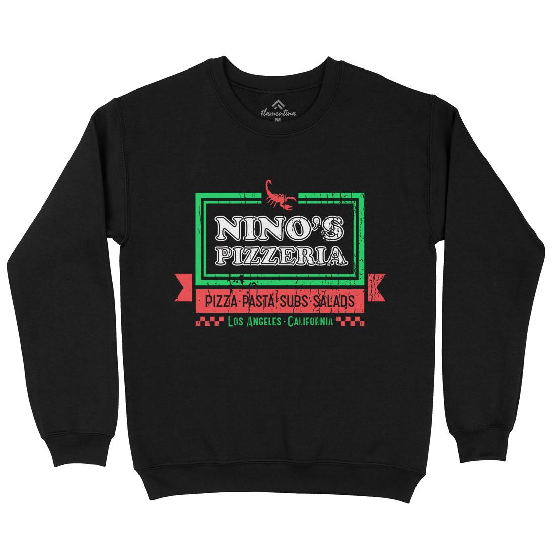 Ninos Pizzeria Mens Crew Neck Sweatshirt Food D313