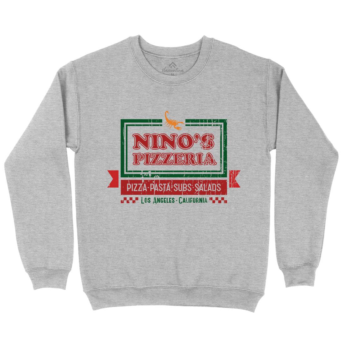 Ninos Pizzeria Mens Crew Neck Sweatshirt Food D313