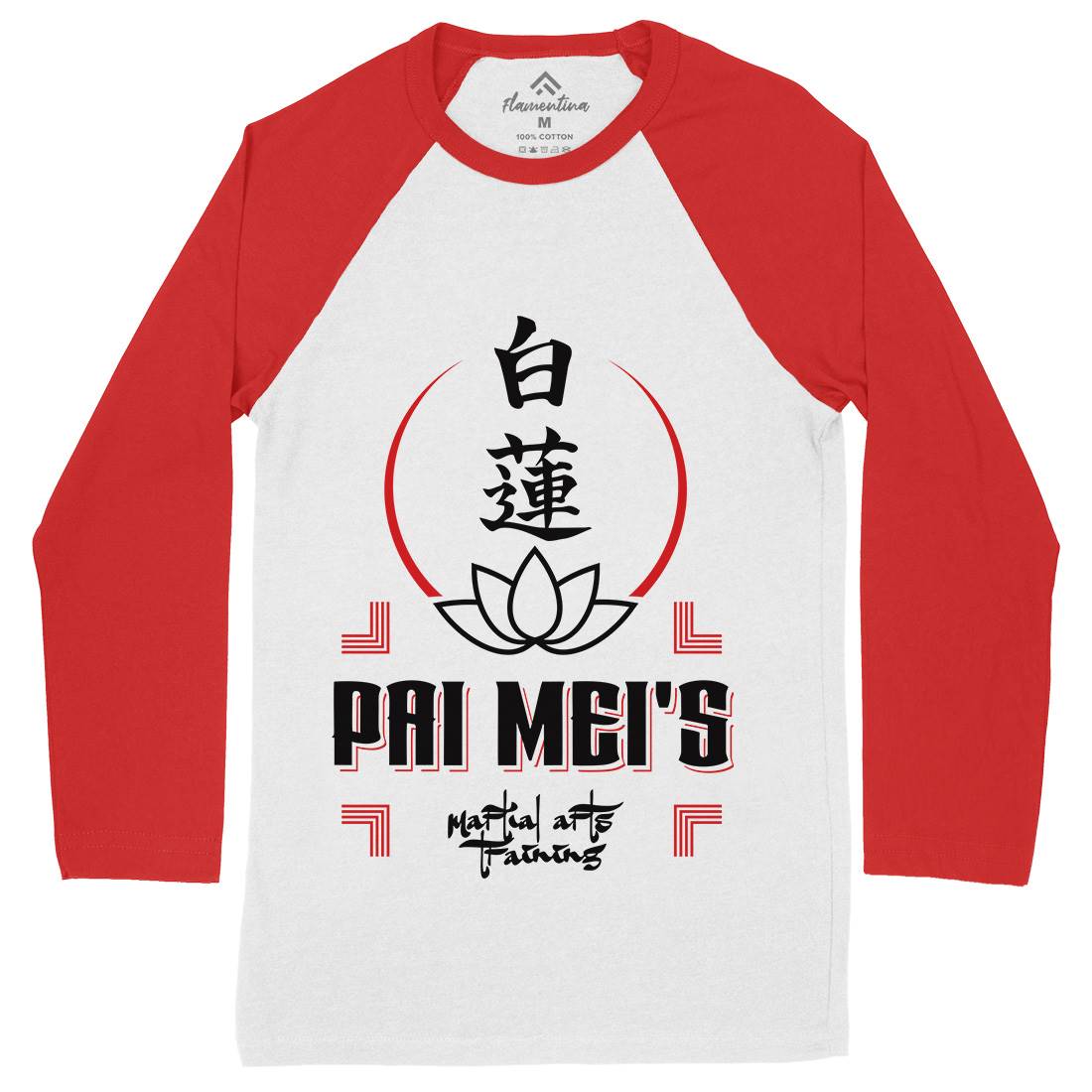Pai Mei Mens Long Sleeve Baseball T-Shirt Retro D314