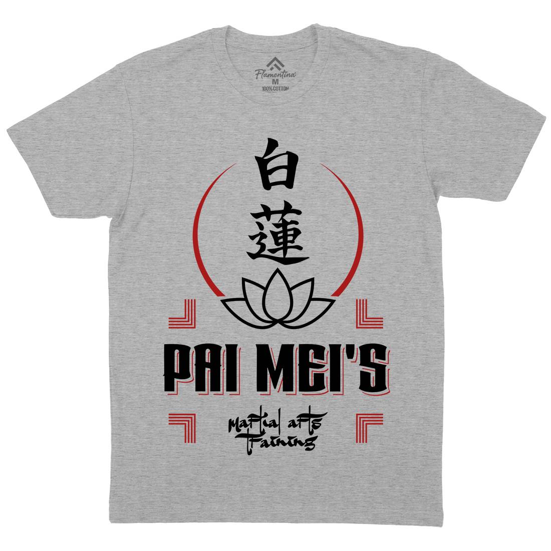Pai Mei Mens Organic Crew Neck T-Shirt Retro D314