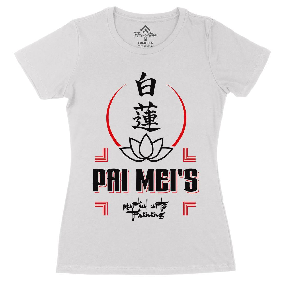 Pai Mei Womens Organic Crew Neck T-Shirt Retro D314