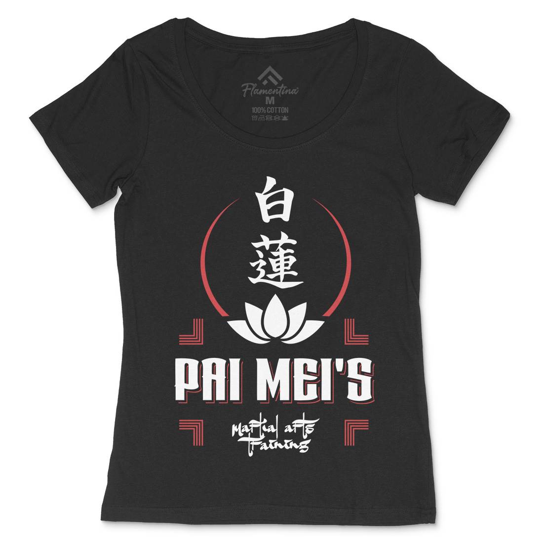 Pai Mei Womens Scoop Neck T-Shirt Retro D314