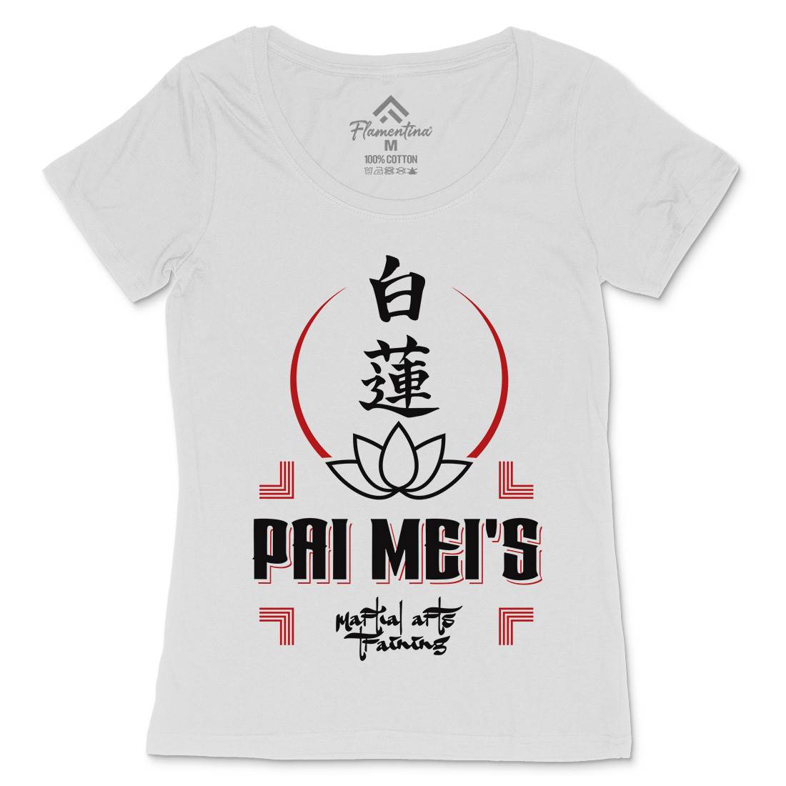 Pai Mei Womens Scoop Neck T-Shirt Retro D314