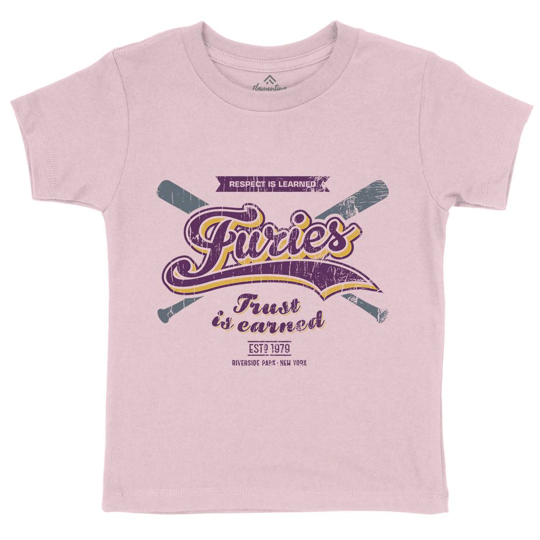 Furies Kids Organic Crew Neck T-Shirt Sport D315
