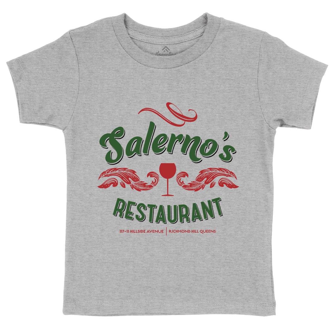 Salernos Restaurant Kids Organic Crew Neck T-Shirt Food D316