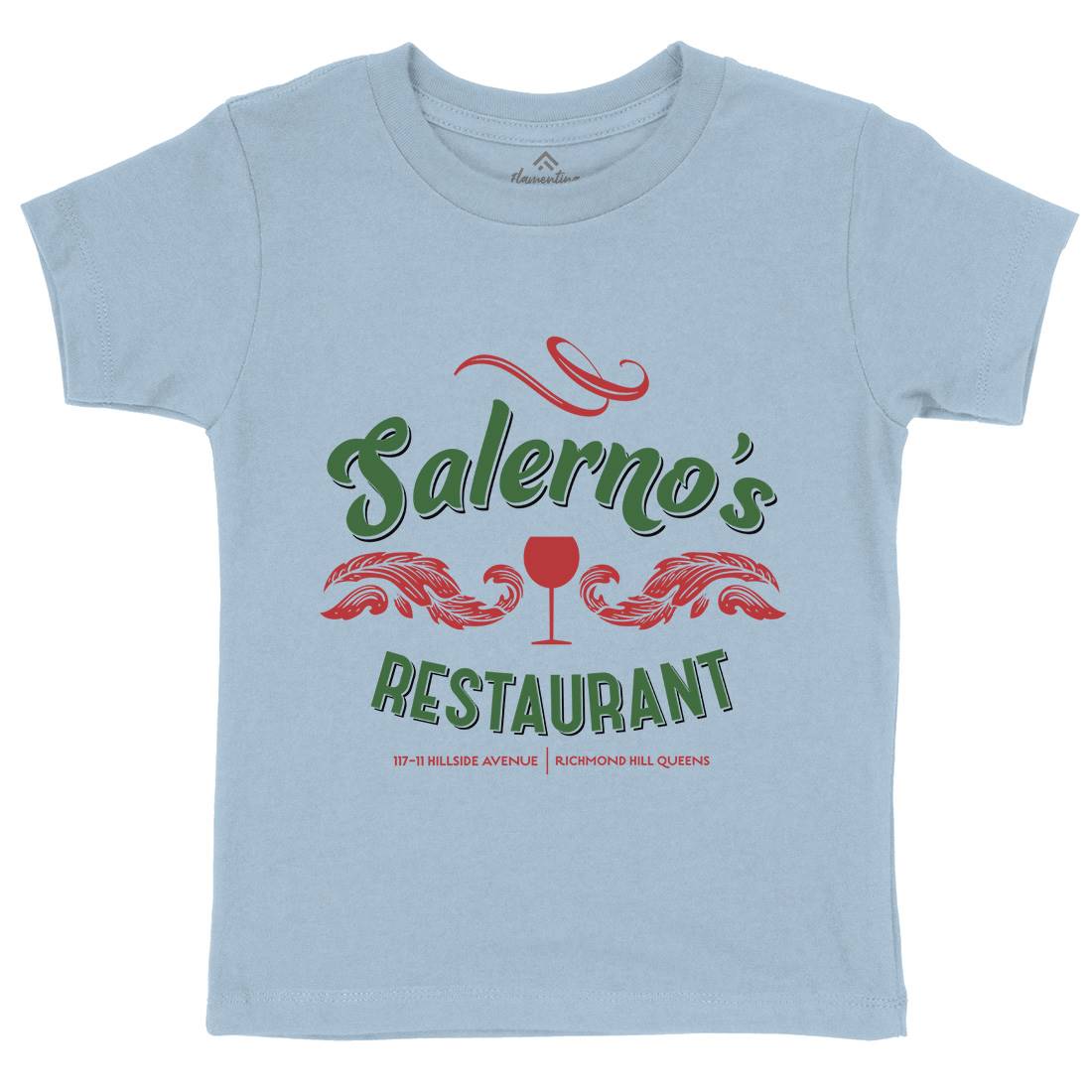Salernos Restaurant Kids Crew Neck T-Shirt Food D316