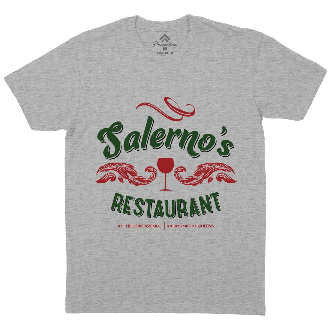 Salernos Restaurant Mens Crew Neck T-Shirt Food D316