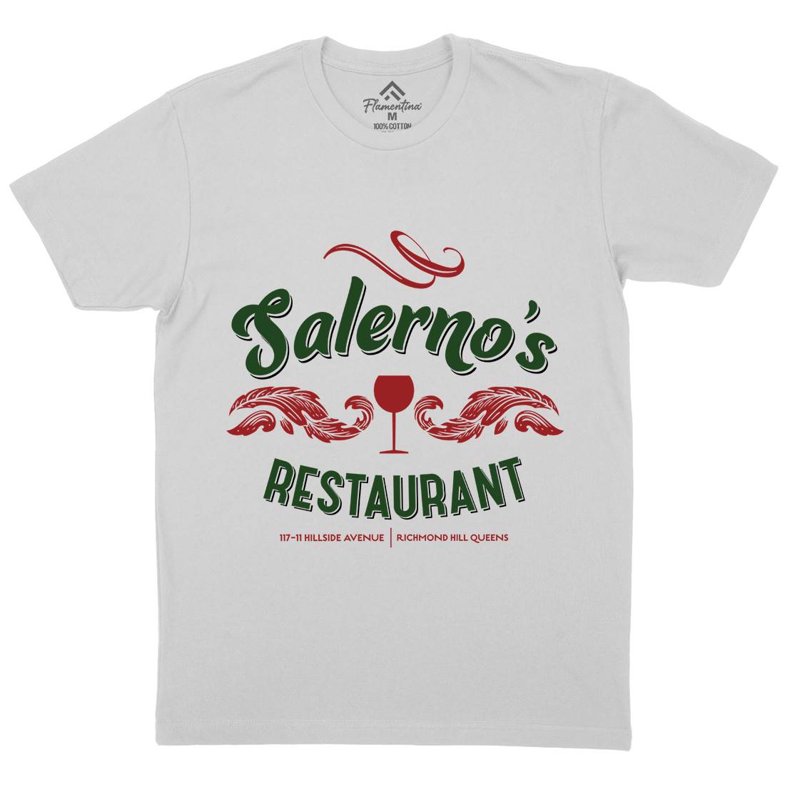 Salernos Restaurant Mens Crew Neck T-Shirt Food D316