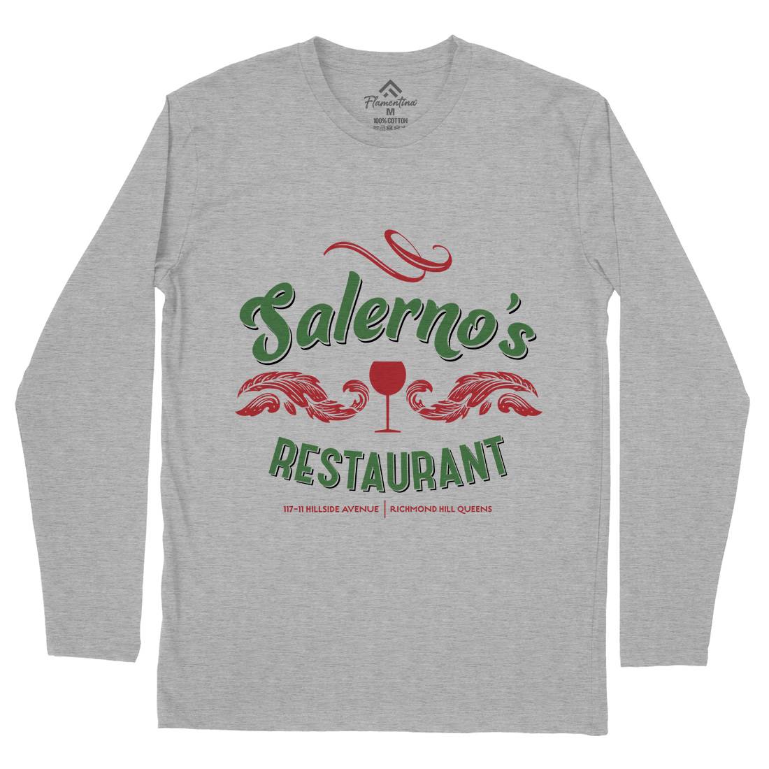 Salernos Restaurant Mens Long Sleeve T-Shirt Food D316