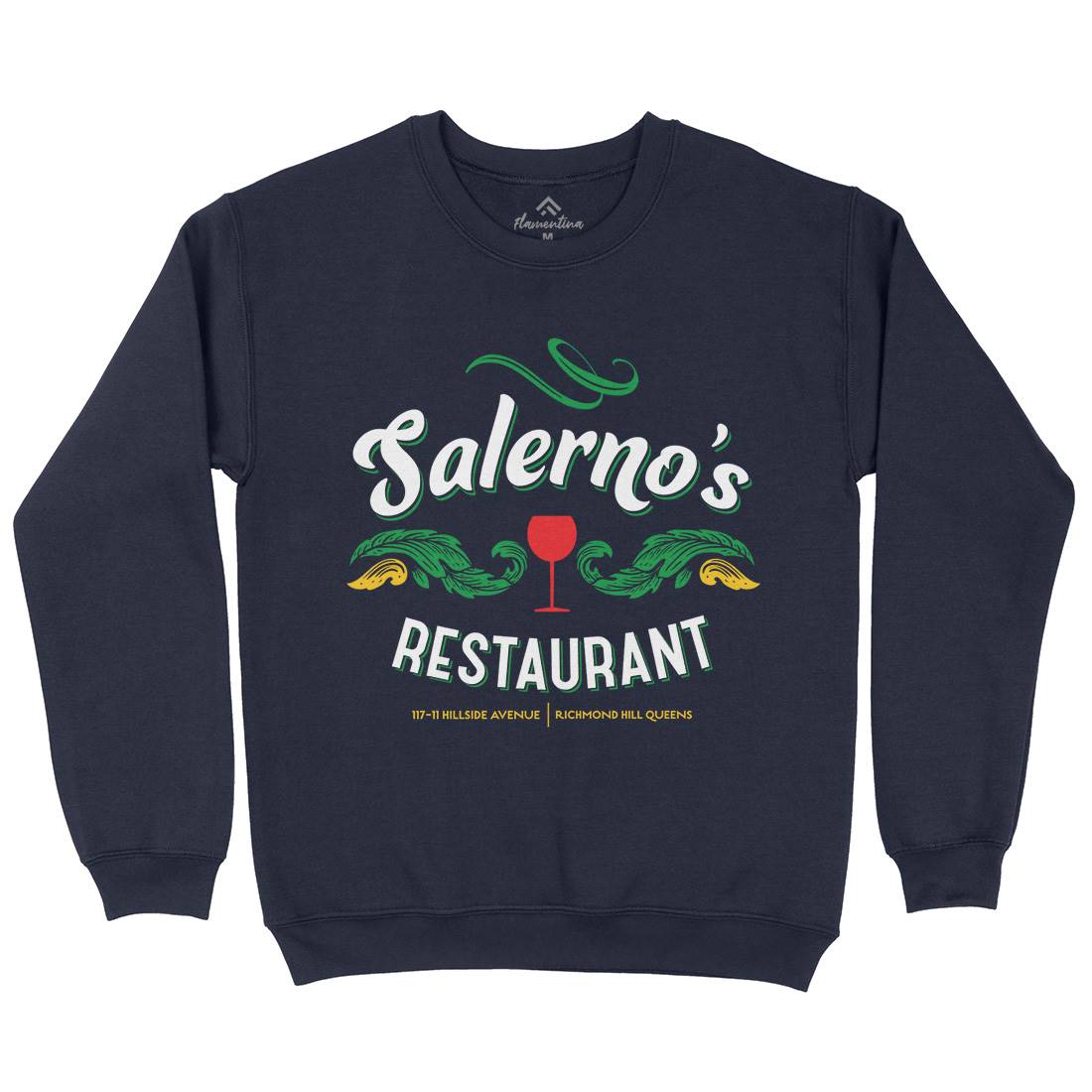 Salernos Restaurant Mens Crew Neck Sweatshirt Food D316