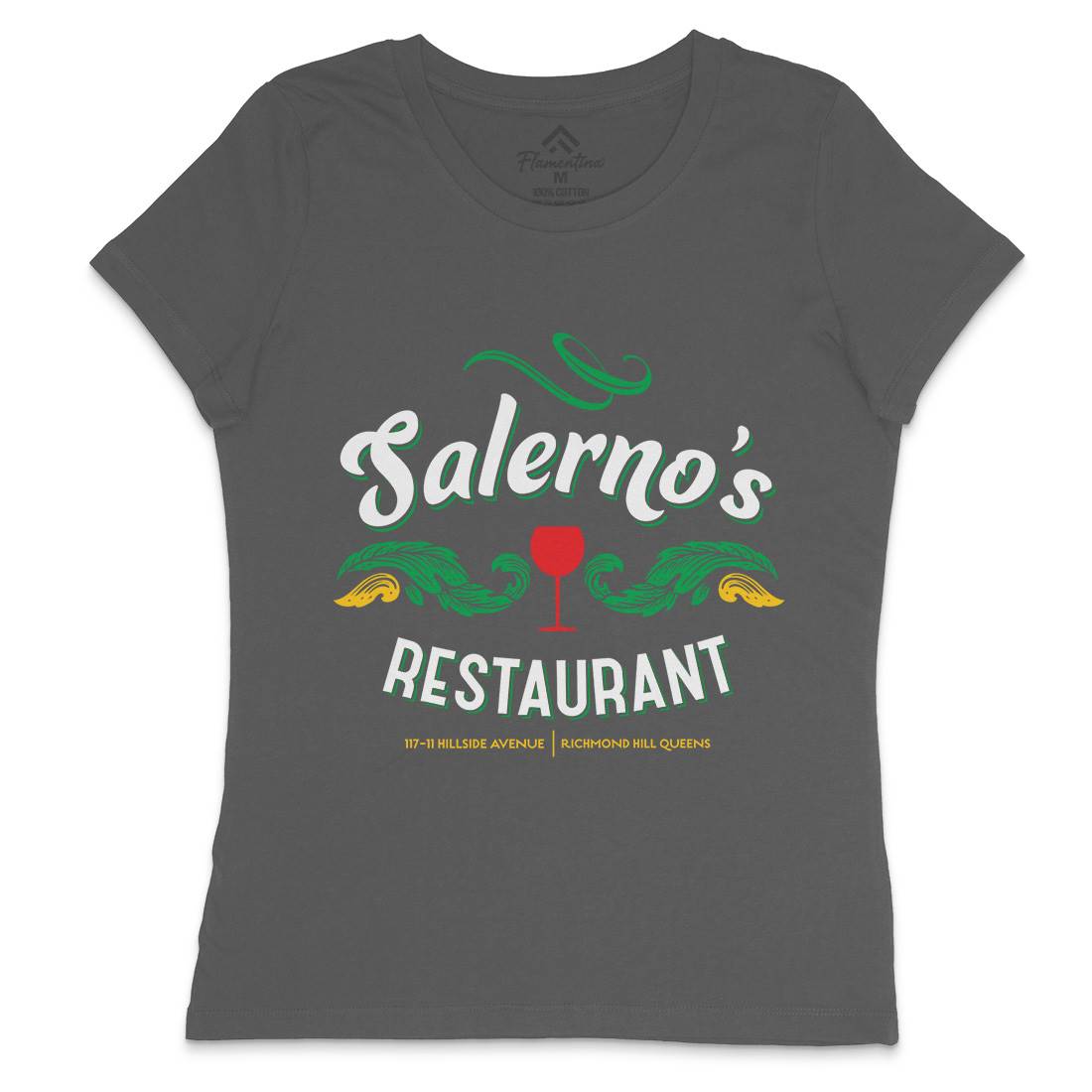 Salernos Restaurant Womens Crew Neck T-Shirt Food D316