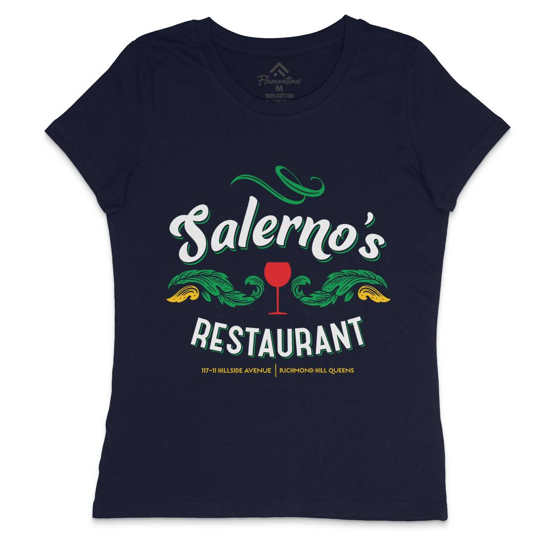 Salernos Restaurant Womens Crew Neck T-Shirt Food D316