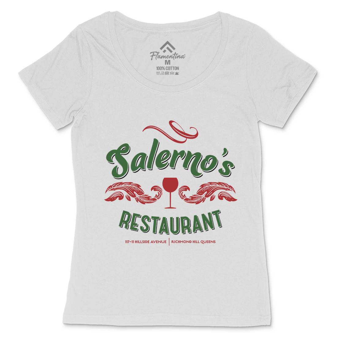 Salernos Restaurant Womens Scoop Neck T-Shirt Food D316